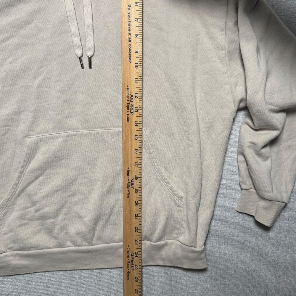 Alo Athletic Hoodie Pullover Lightweight Beige Cotton Blend Drawstring Size M - Picture 5 of 7
